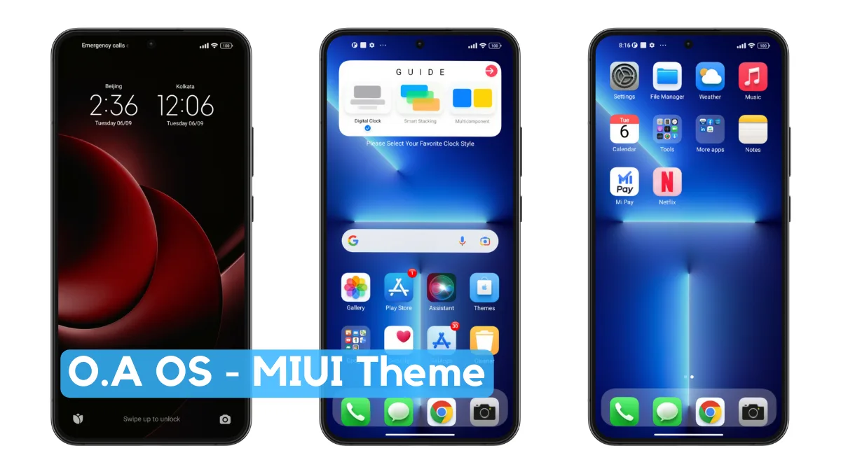 O.A OS MIUI Theme with iOS App Icons