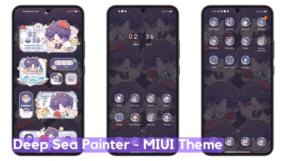 Deep Sea Painter MIUI Theme with Anime UI