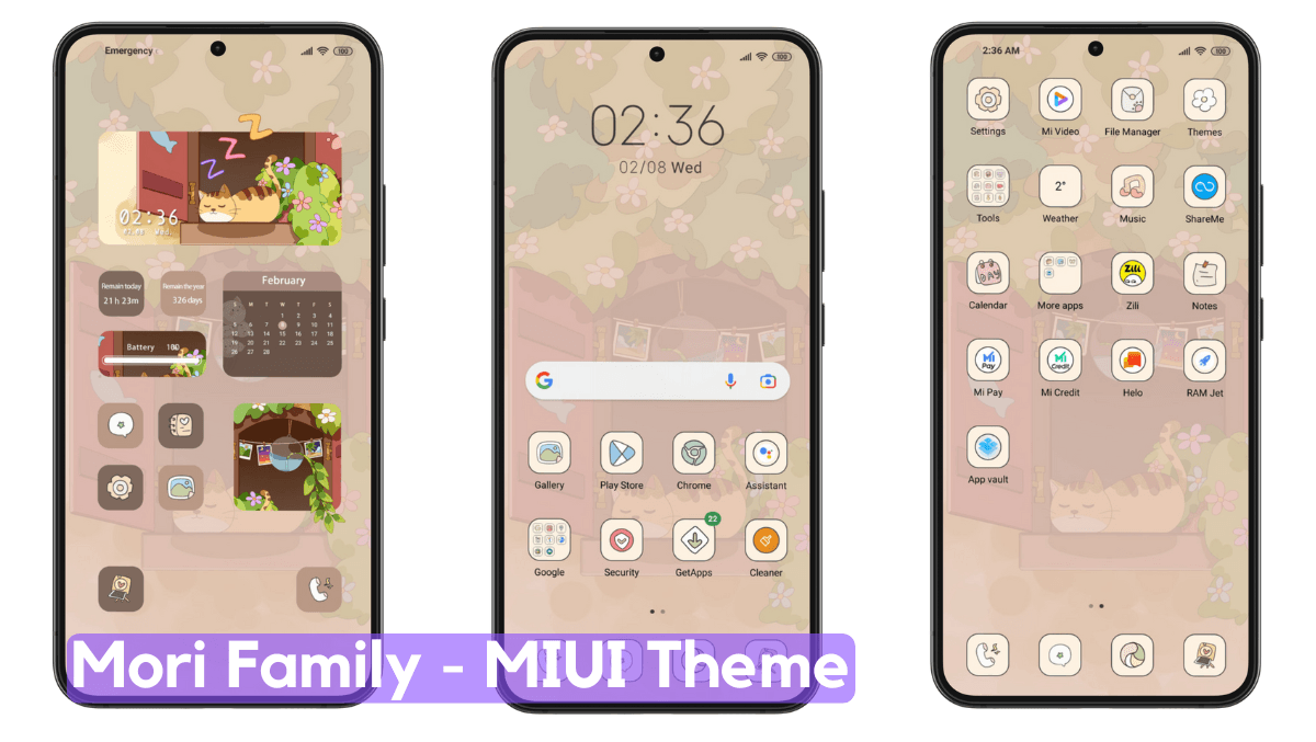 Mori Family MIUI Theme with Dynamic Anime UI Mori Family MIUI Theme with Dynamic Anime UI