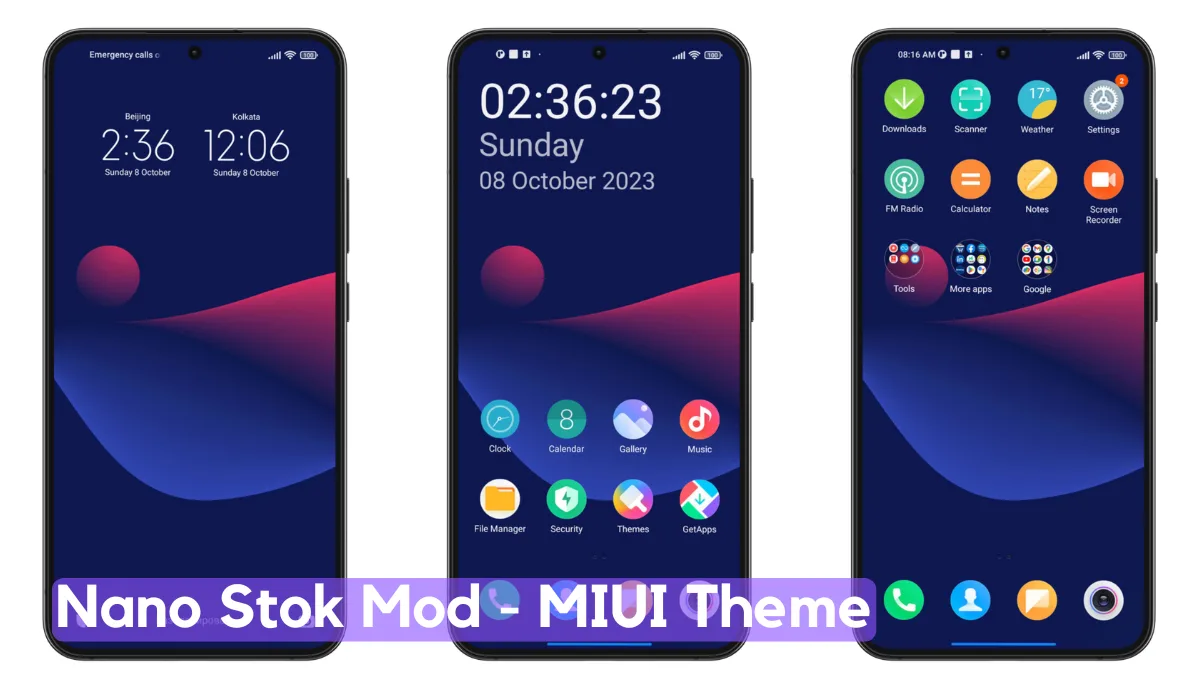 Nano Stok Mod MIUI Theme with Dynamic Experience