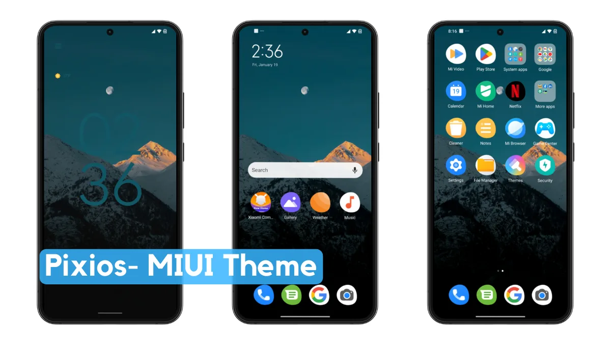 Pixios MIUI Theme with Pixel Experience Pixios MIUI Theme with Pixel Experience