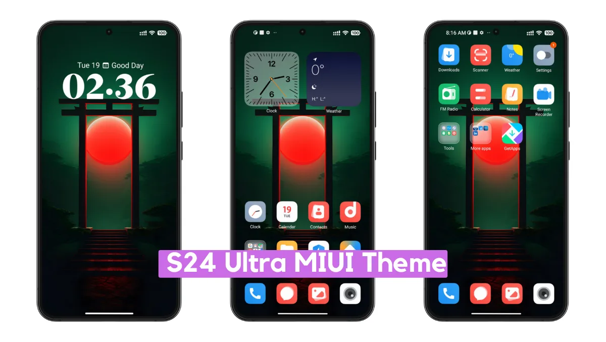 S24 Ultra MIUI Theme with Dynamic iOS Experience