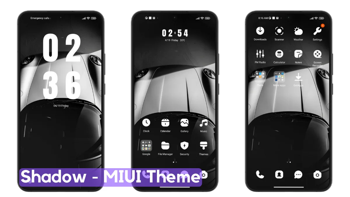 Shadow MIUI Theme with Dynamic Minimal UI Shadow MIUI Theme with Dynamic Minimal UI