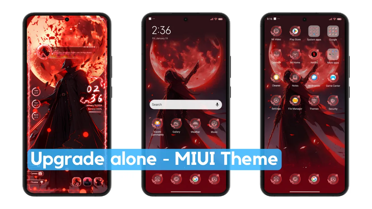 Upgrade alone MIUI Theme with Pure Anime Experience