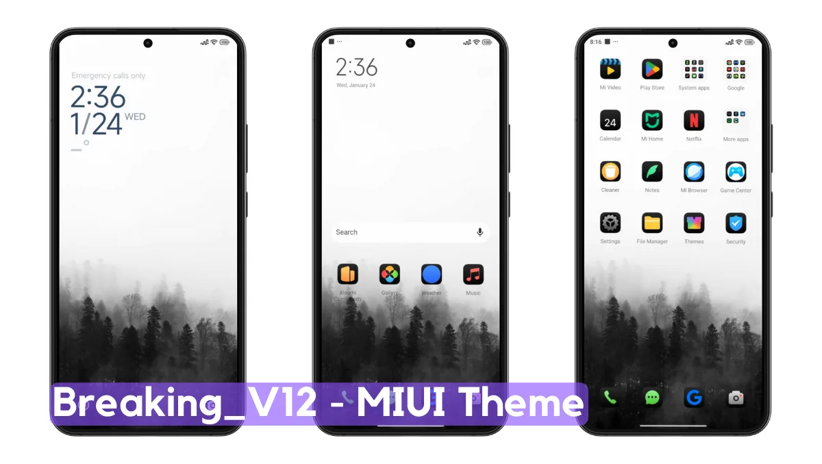 Breaking_V12 MIUI Theme with High Contrast Experience