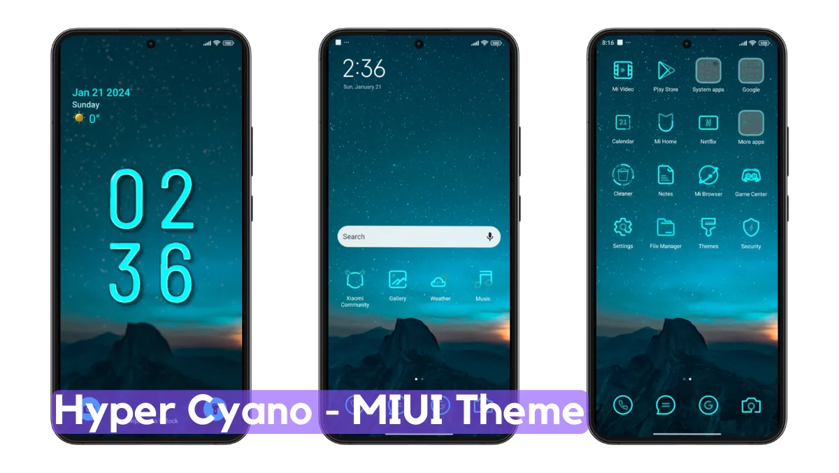 Hyper Cyano MIUI Theme with Cyanogen Experience