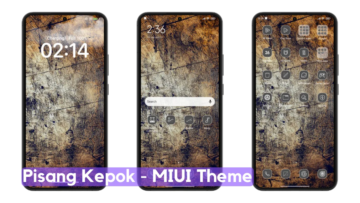 Pisang Kepok MIUI Theme with Minimal Icons